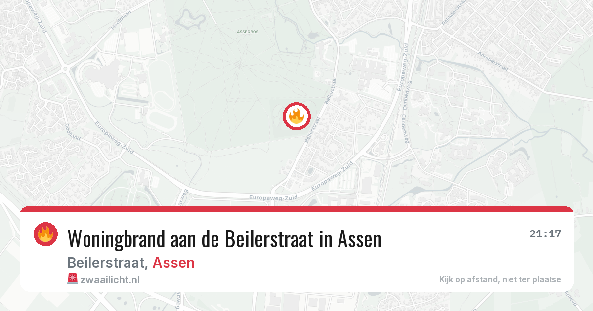Woningbrand aan de Beilerstraat in Assen — 19 apr 2026