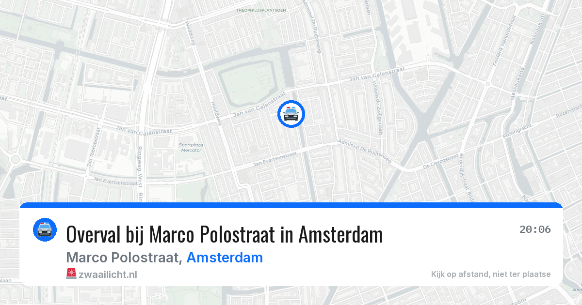 Overval bij Marco Polostraat in Amsterdam — 20 mrt 2026