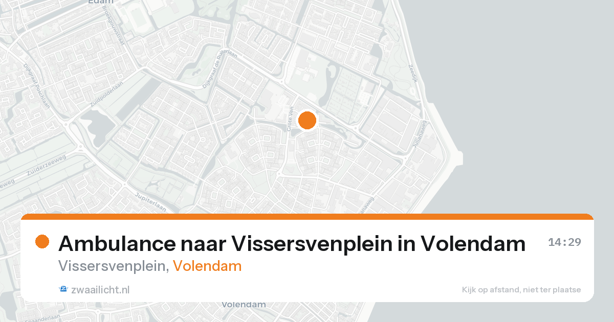 Ambulance naar Vissersvenplein in Volendam — 18 mei 2026