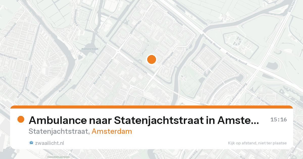 Ambulance naar Statenjachtstraat in Amsterdam — 21 jul 2026