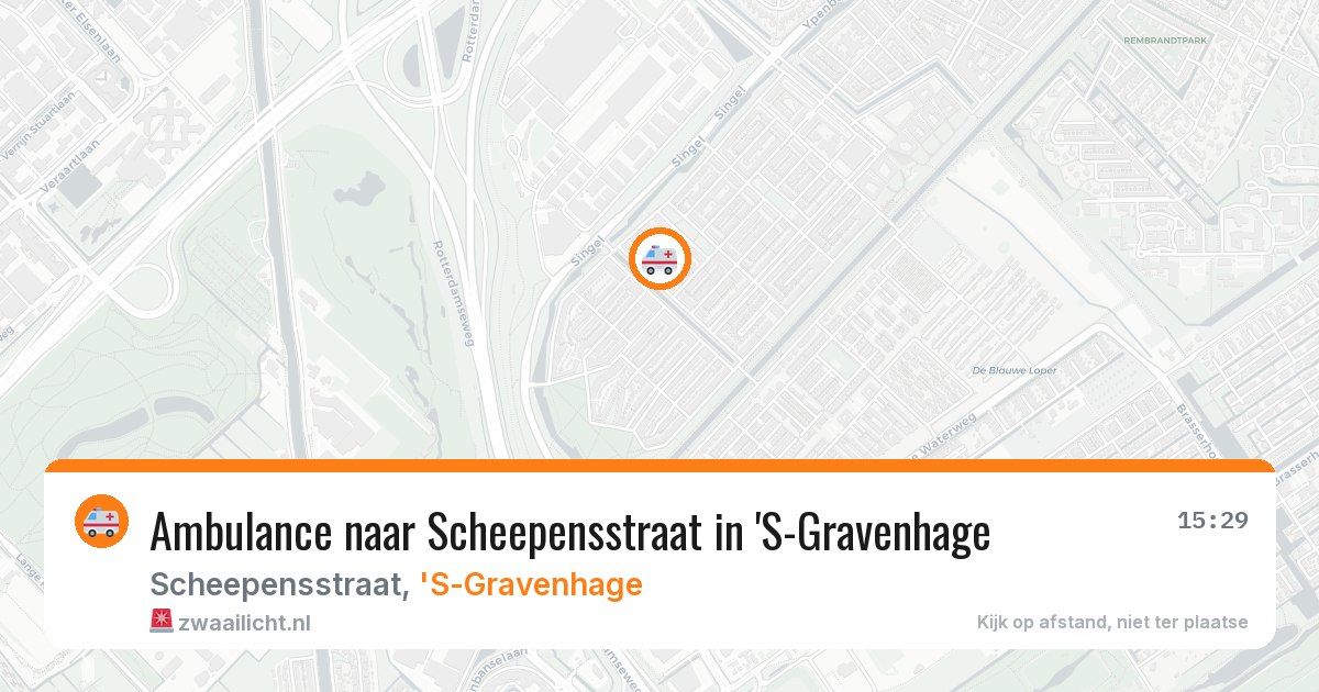 Ambulance naar Scheepensstraat in 'S-Gravenhage — 24 jun 2026
