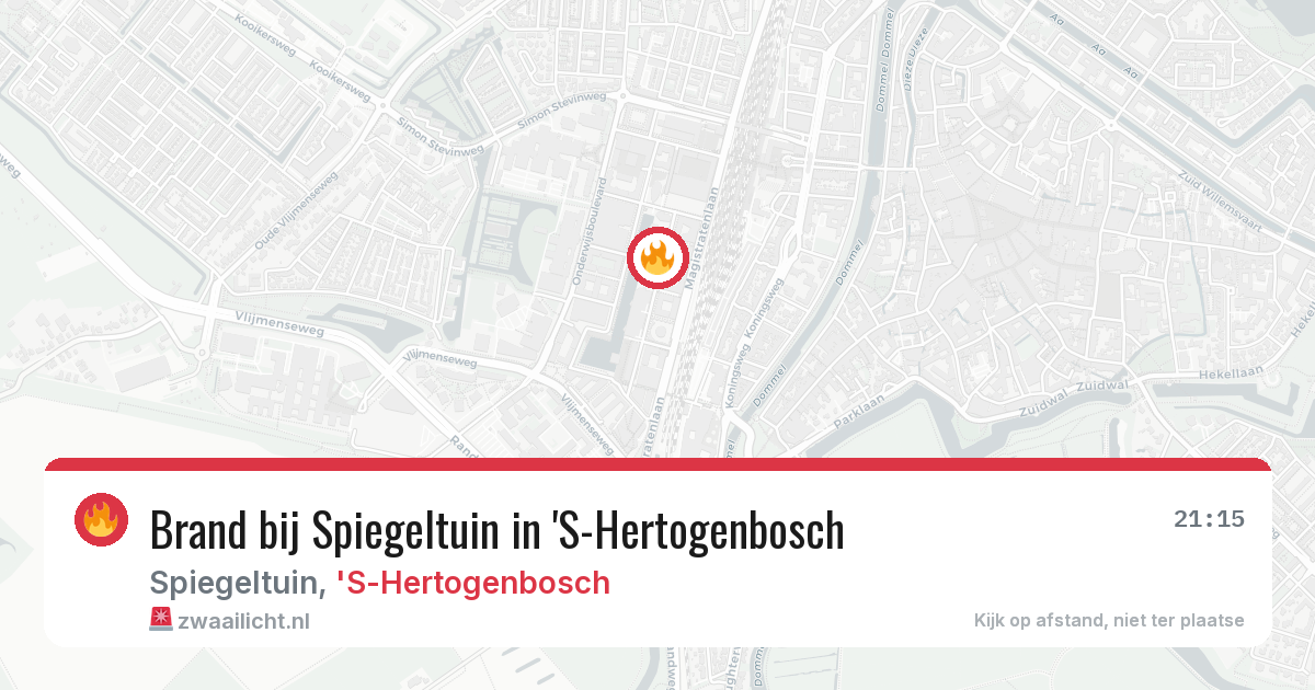 Brand bij Spiegeltuin in 'S-Hertogenbosch — 3 aug 2026