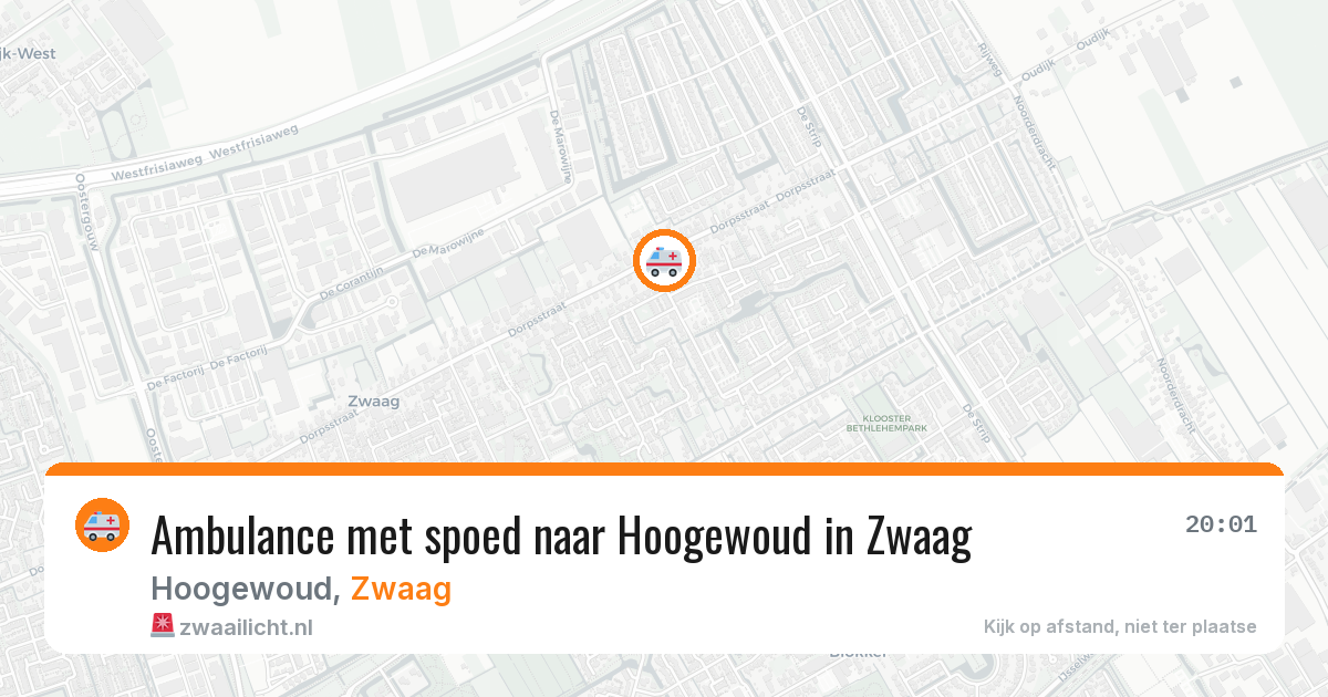 Ambulance met spoed naar Hoogewoud in Zwaag — 2 jul 2026