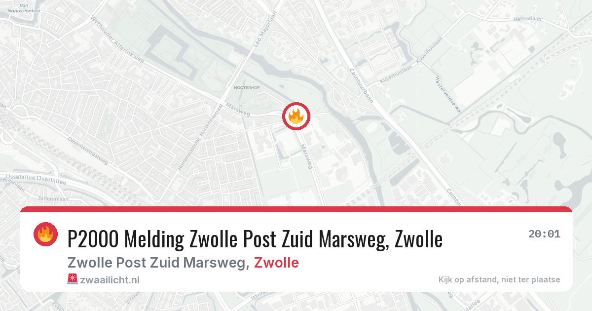 P2000 Melding Zwolle Post Zuid Marsweg, Zwolle — 8 feb 2026