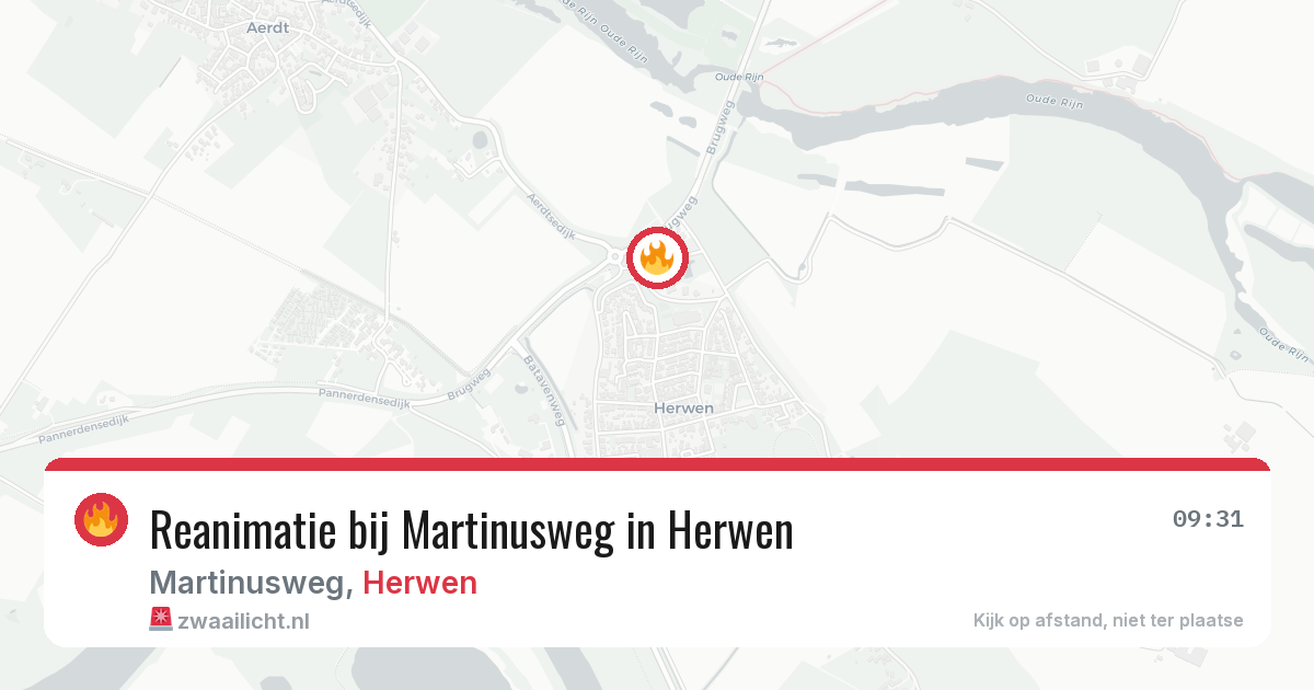 Reanimatie bij Martinusweg in Herwen — 30 jul 2026
