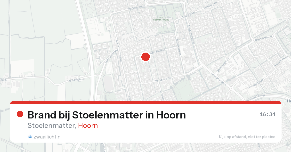 Brand bij Stoelenmatter in Hoorn — 29 mei 2026
