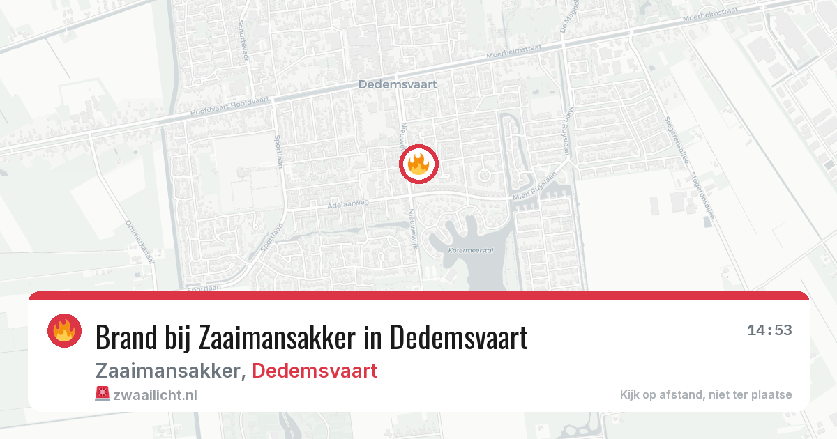 Brand bij Zaaimansakker in Dedemsvaart — 28 jul 2026