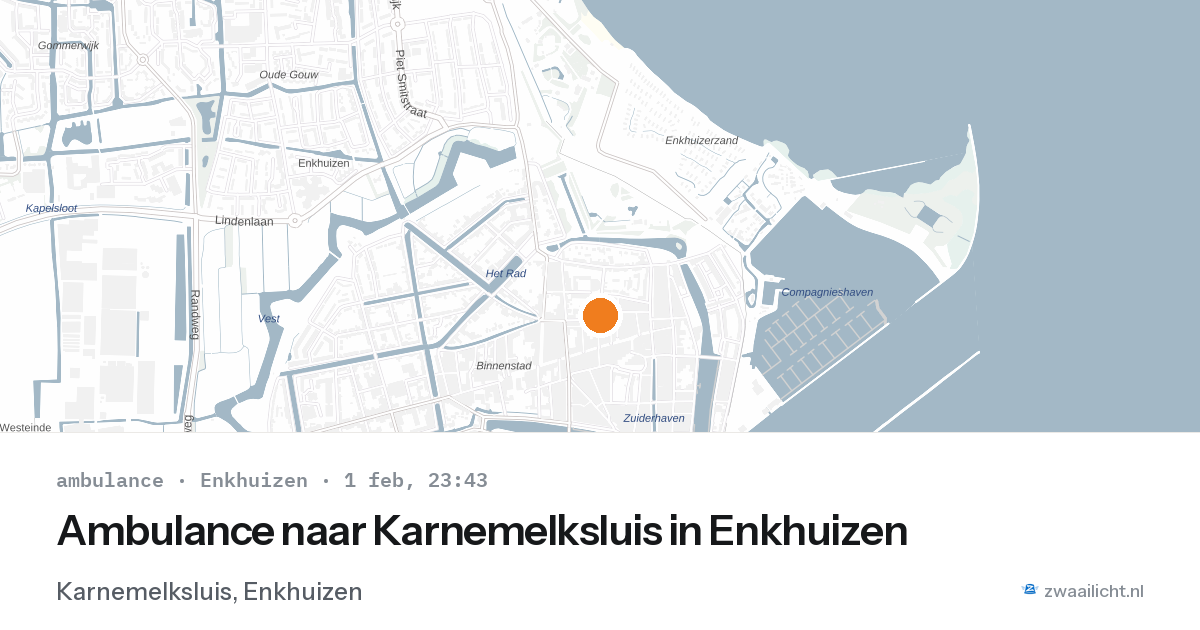 Ambulance naar Karnemelksluis in Enkhuizen — 1 feb 2026