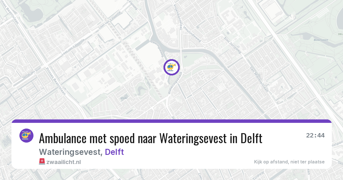 Ambulance met spoed naar Wateringsevest in Delft — 8 jun 2026