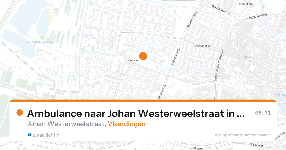 Ambulance naar Johan Westerweelstraat in Vlaardingen — 27 aug 2026