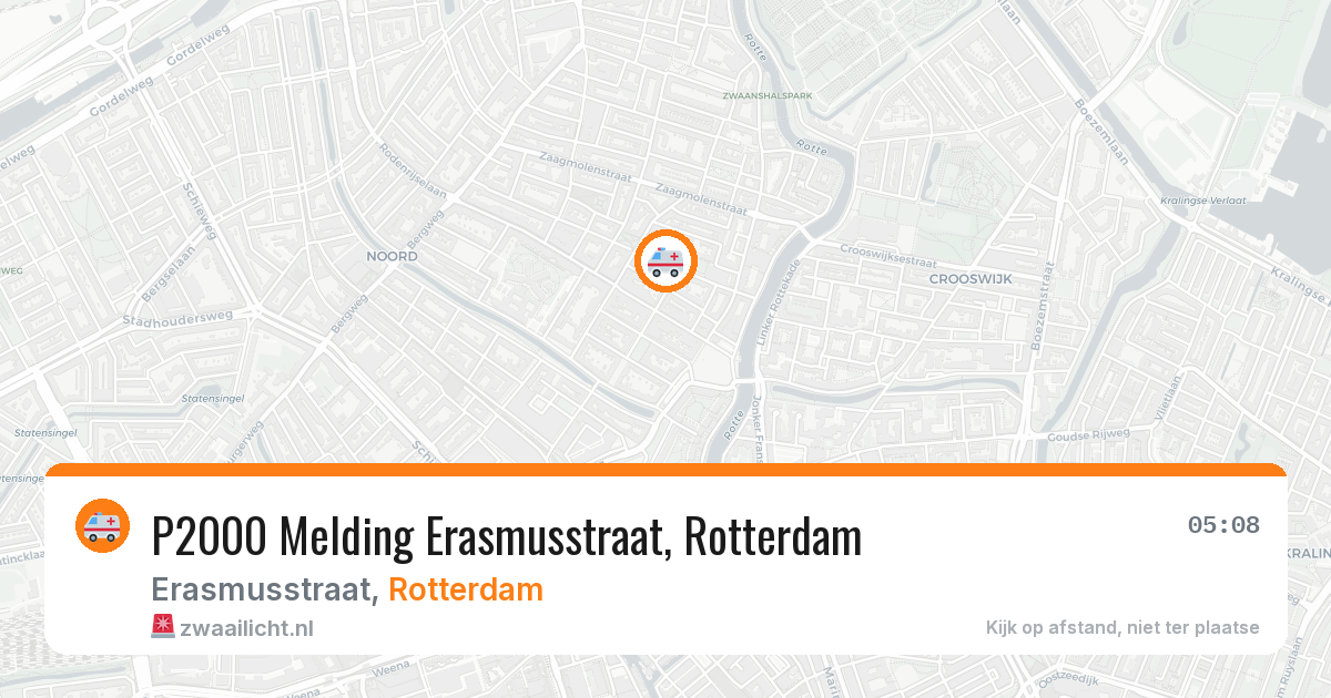 P2000 Melding Erasmusstraat, Rotterdam — 9 feb 2026