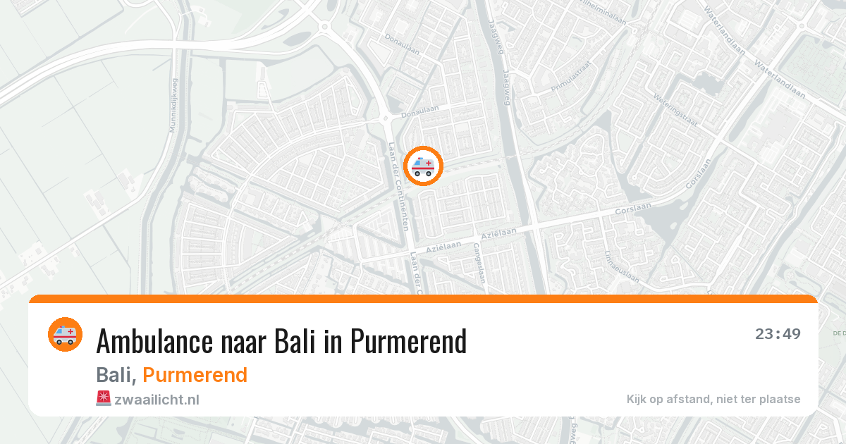 Ambulance naar Bali in Purmerend — 10 aug 2026