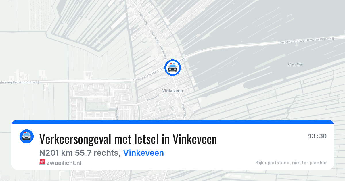 Verkeersongeval met letsel in Vinkeveen — 3 jul 2026