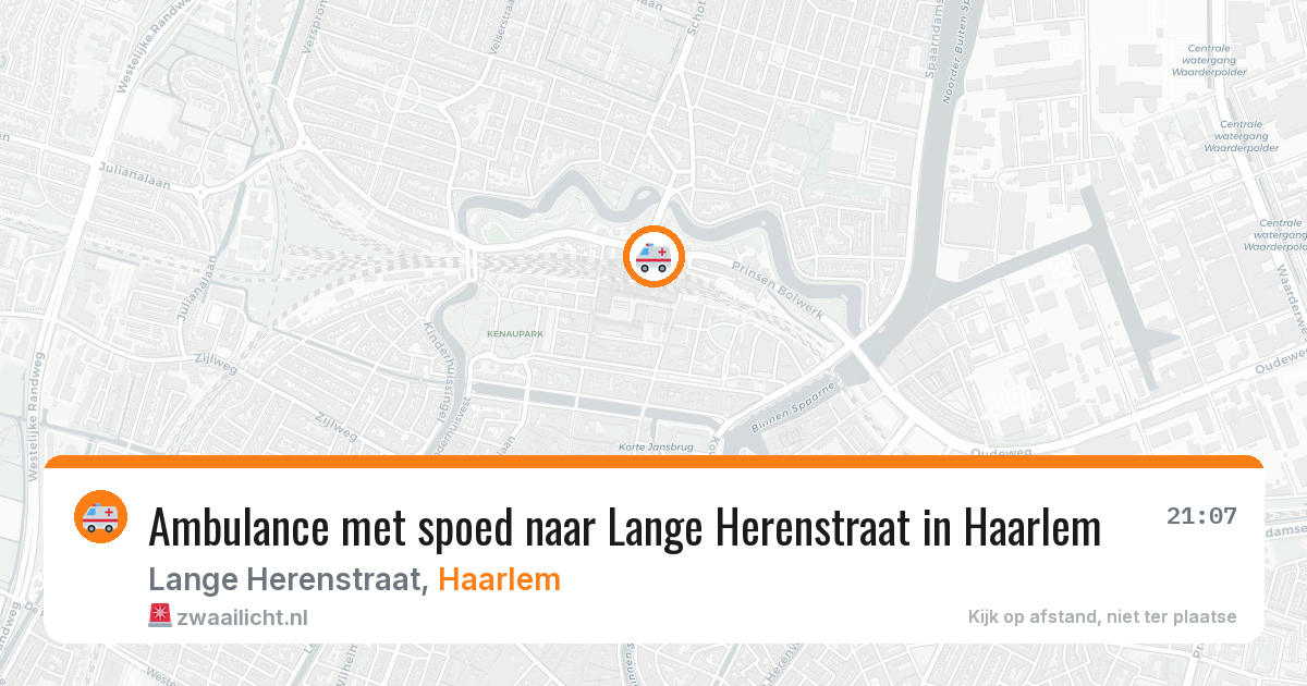 Ambulance met spoed naar Lange Herenstraat in Haarlem — 4 apr 2026