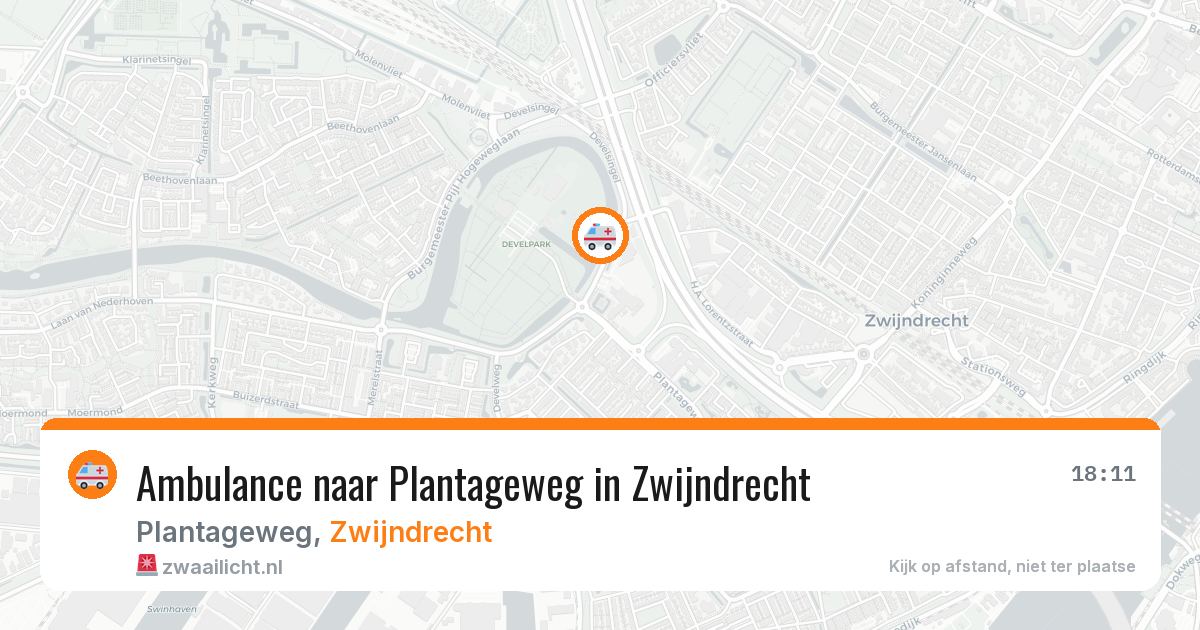 Ambulance naar Plantageweg in Zwijndrecht — 4 apr 2026