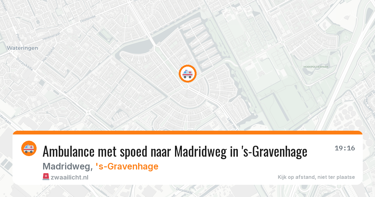Ambulance met spoed naar Madridweg in 's-Gravenhage — 26 apr 2026