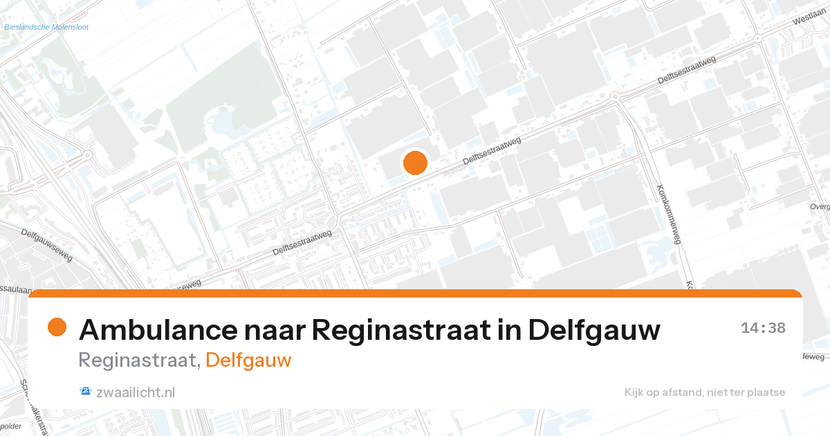 Ambulance naar Reginastraat in Delfgauw — 22 apr 2026