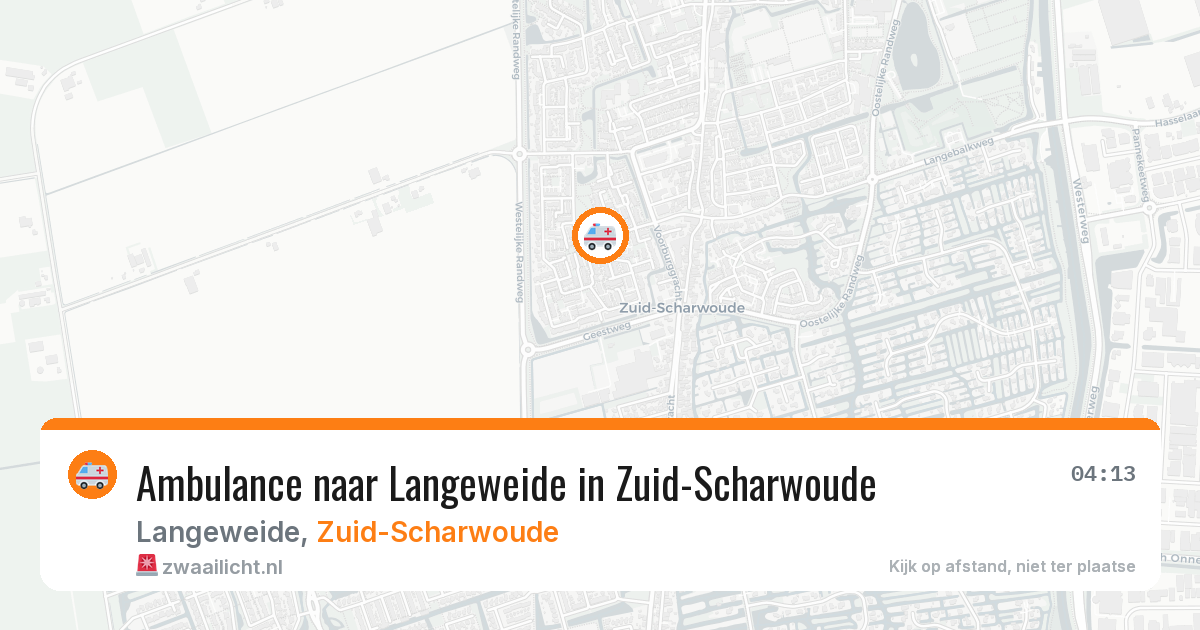 Ambulance naar Langeweide in Zuid-Scharwoude — 18 jun 2026