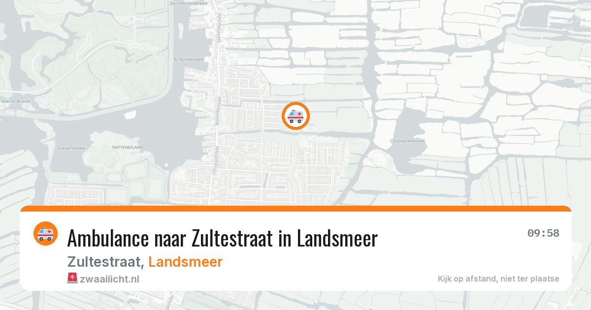 Ambulance naar Zultestraat in Landsmeer — 4 aug 2026