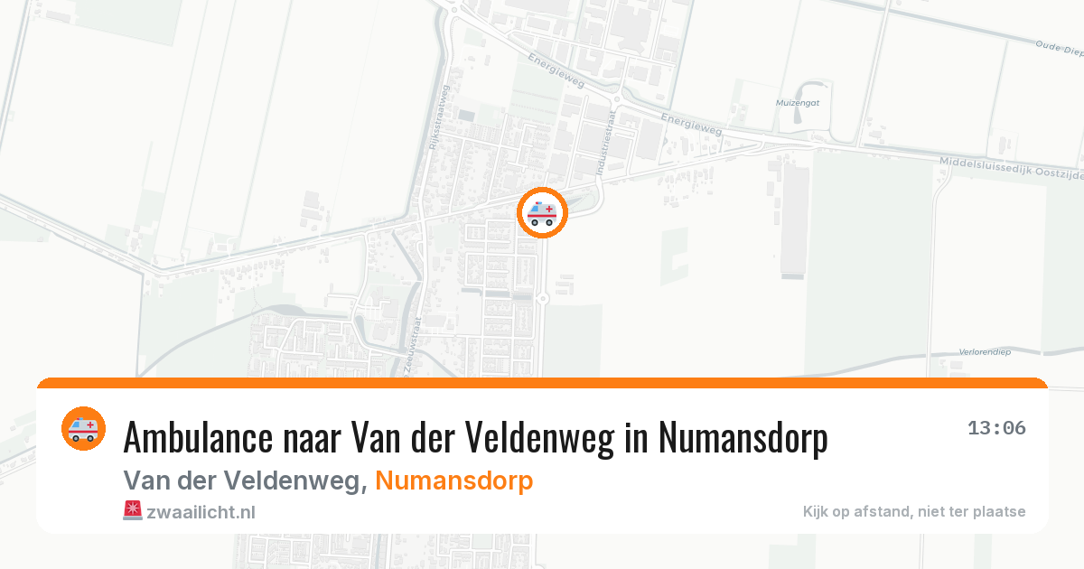 Ambulance naar Van der Veldenweg in Numansdorp — 17 jul 2026