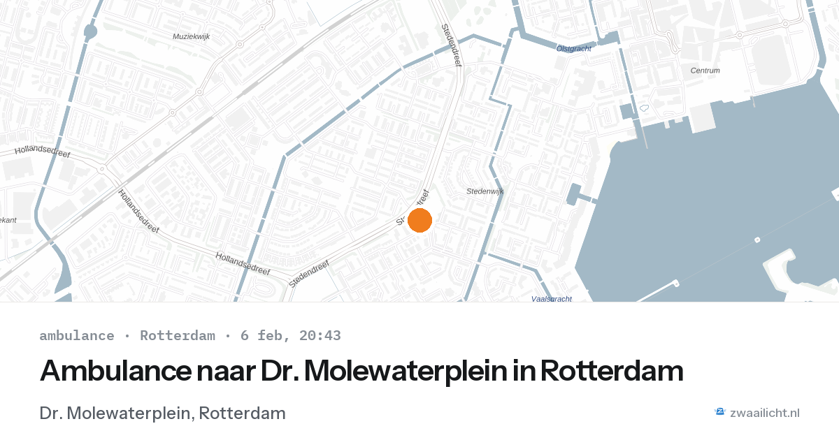 Ambulance naar Dr. Molewaterplein in Rotterdam — 6 feb 2026