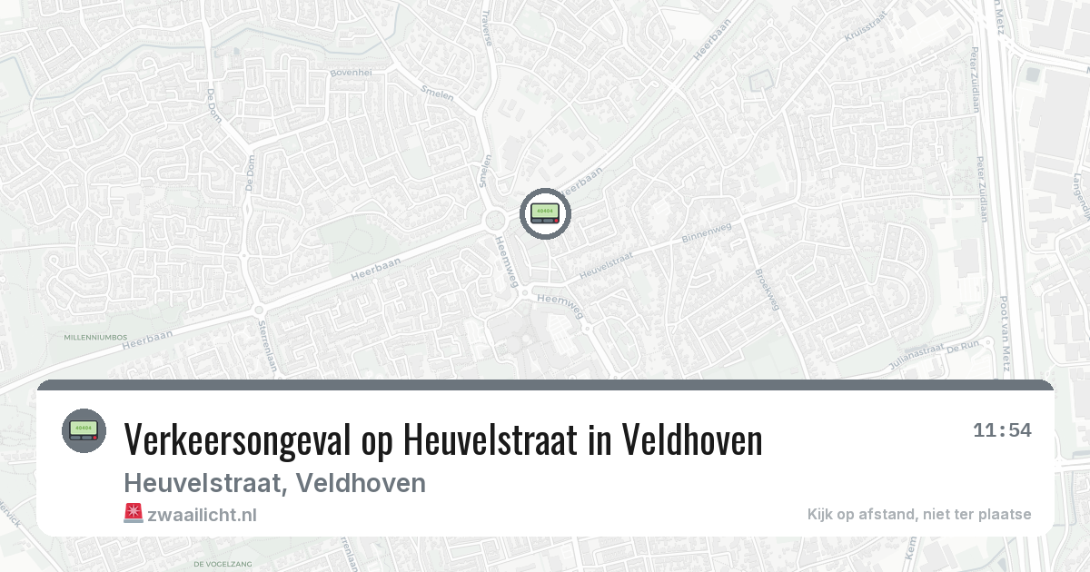 Verkeersongeval op Heuvelstraat in Veldhoven — 29 jan 2026