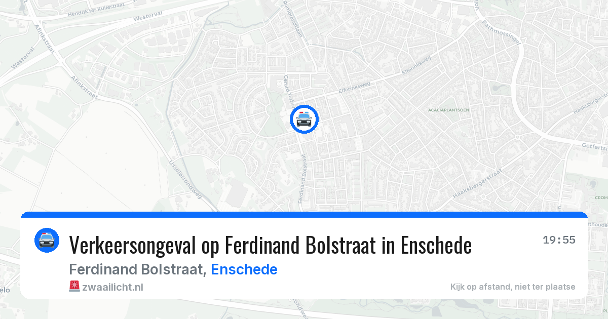 Verkeersongeval op Ferdinand Bolstraat in Enschede — 11 apr 2026