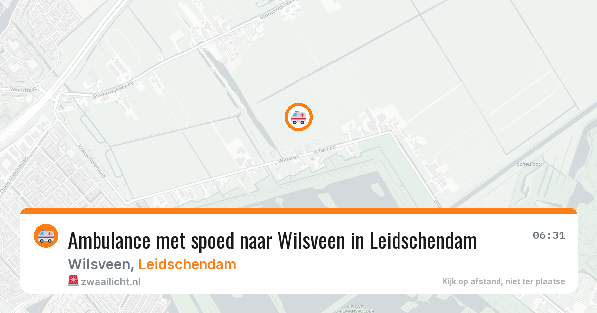 Ambulance met spoed naar Wilsveen in Leidschendam — 11 jun 2026