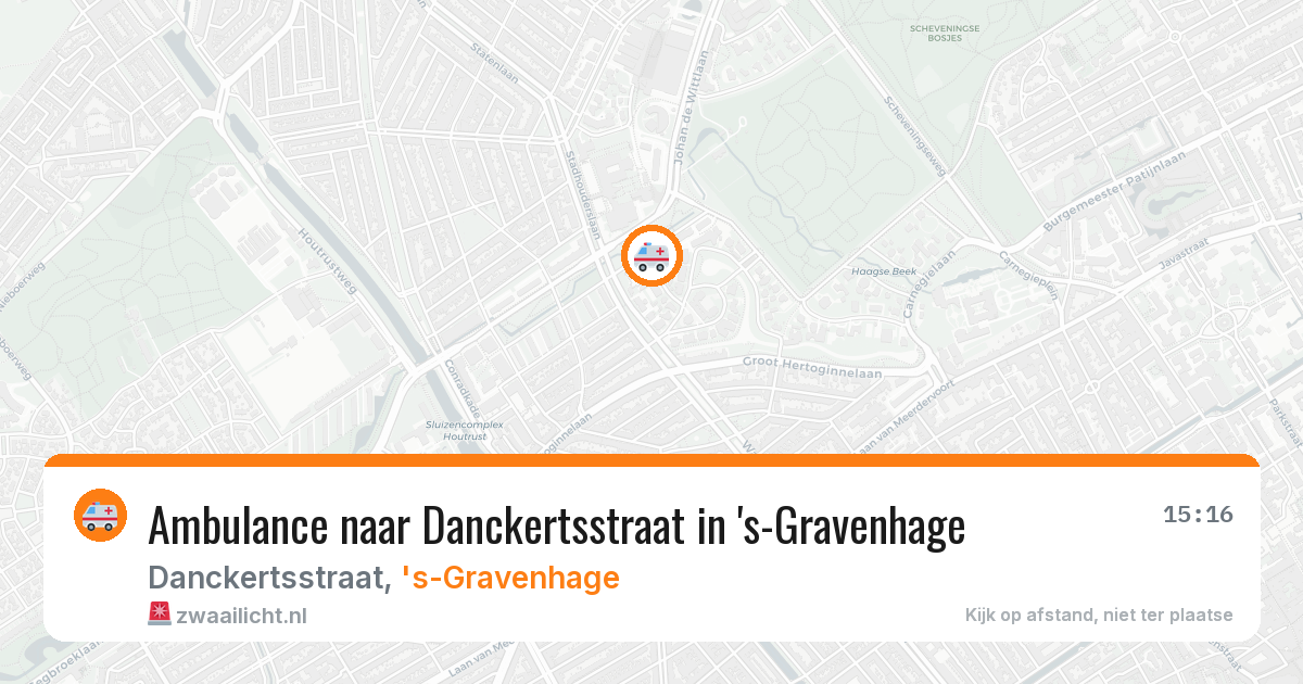 Ambulance naar Danckertsstraat in 's-Gravenhage — 15 jul 2026