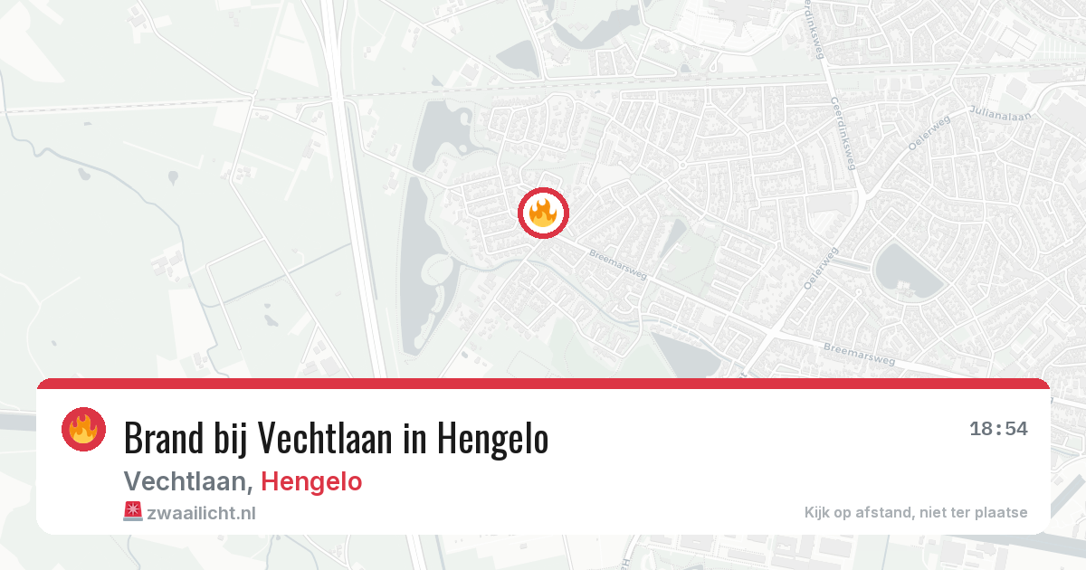 Brand bij Vechtlaan in Hengelo — 21 jun 2026