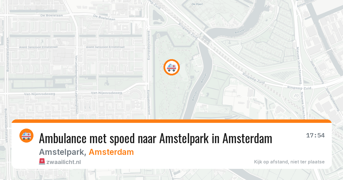 Ambulance met spoed naar Amstelpark in Amsterdam — 22 apr 2026