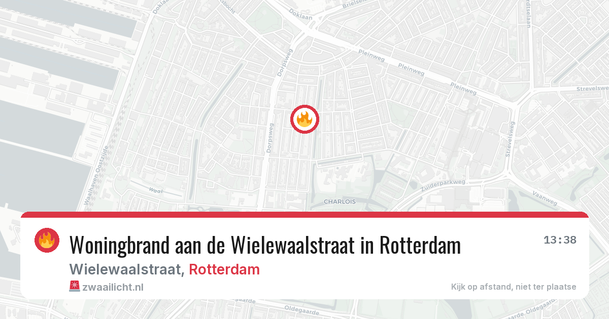 Woningbrand aan de Wielewaalstraat in Rotterdam — 13 mei 2026