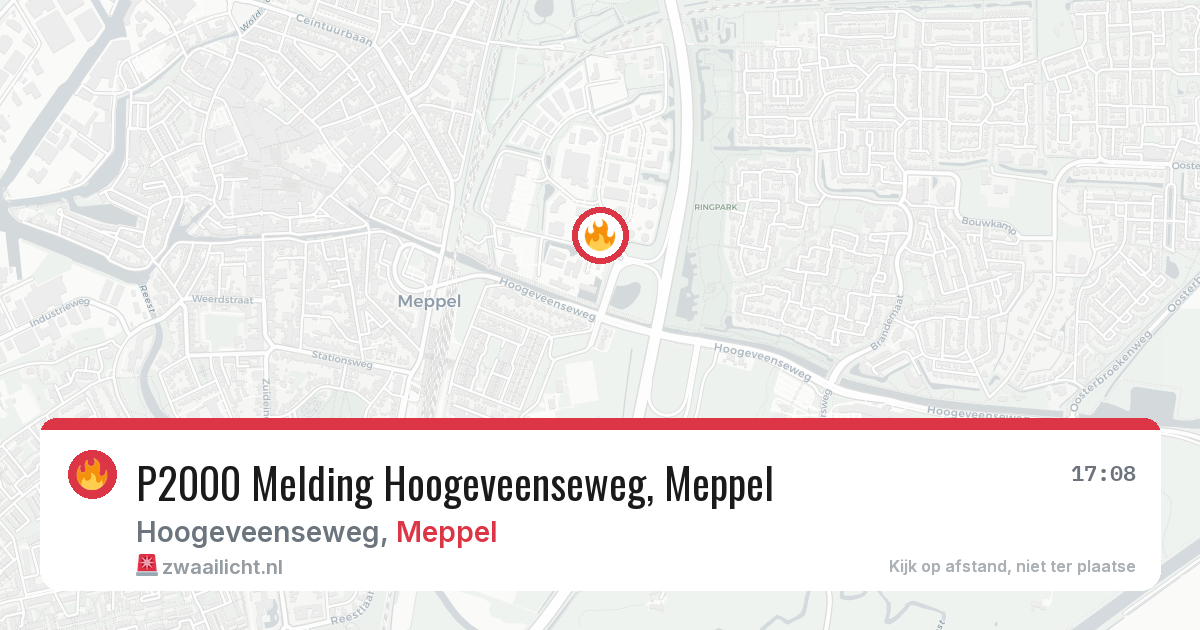 P2000 Melding Hoogeveenseweg, Meppel — 22 jul 2026