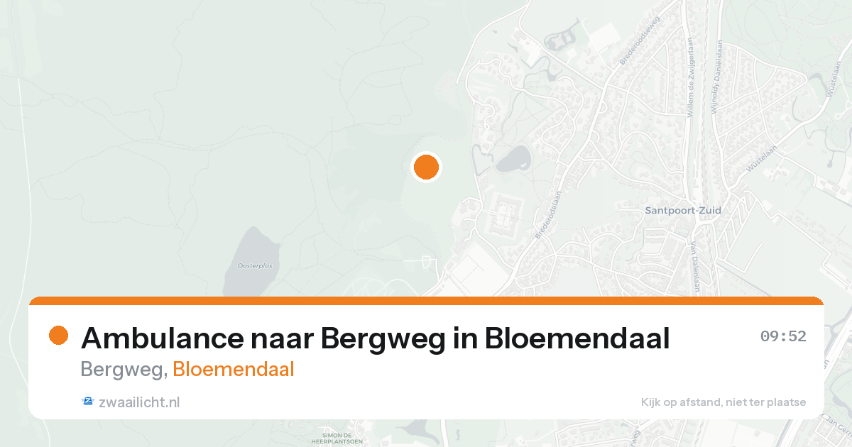 Ambulance naar Bergweg in Bloemendaal — 16 aug 2026