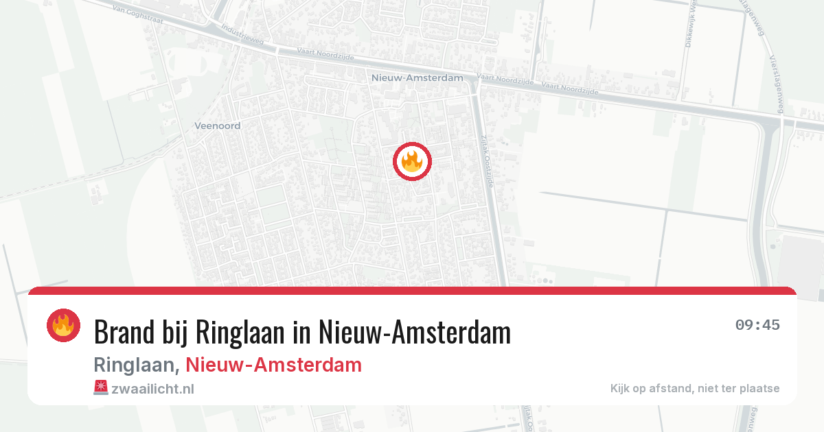 Brand bij Ringlaan in Nieuw-Amsterdam — 10 aug 2026