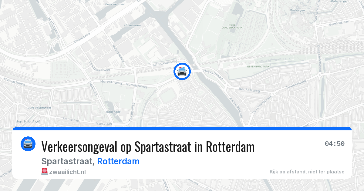 Verkeersongeval op Spartastraat in Rotterdam — 6 apr 2026