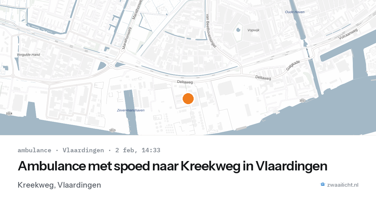 Ambulance met spoed naar Kreekweg in Vlaardingen — 2 feb 2026