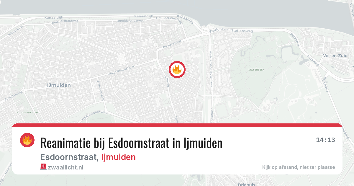 Reanimatie bij Esdoornstraat in Ijmuiden — 11 mrt 2026