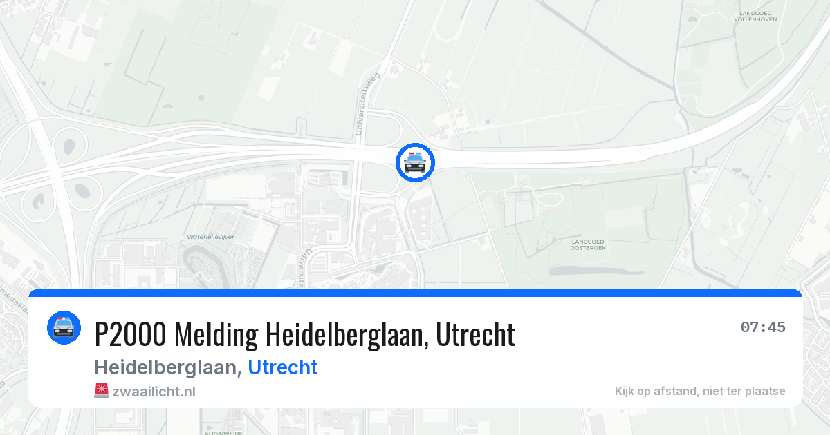 P2000 Melding Heidelberglaan, Utrecht — 30 apr 2026