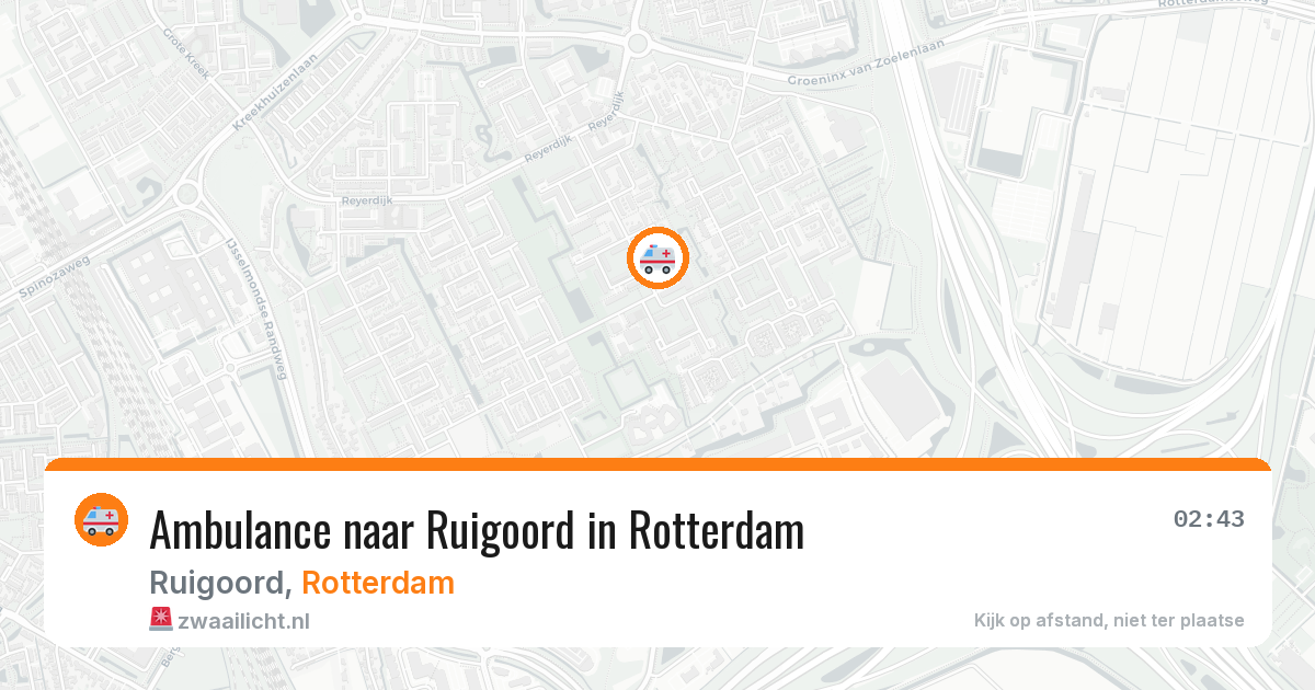 Ambulance naar Ruigoord in Rotterdam — 17 jul 2026