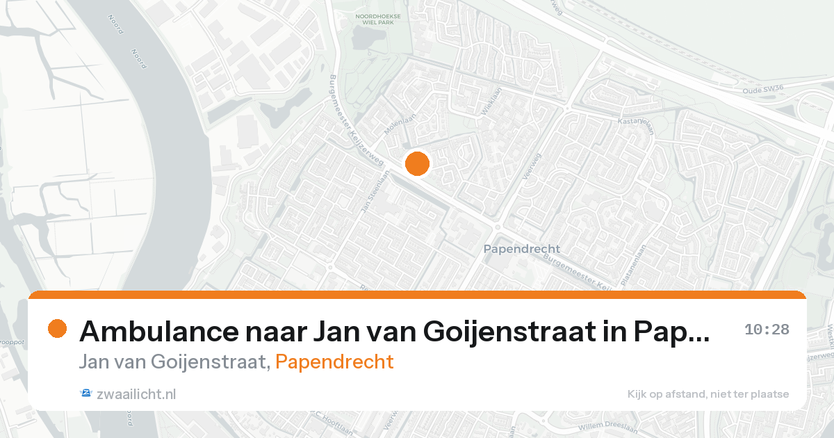 Ambulance naar Jan van Goijenstraat in Papendrecht — 23 aug 2026