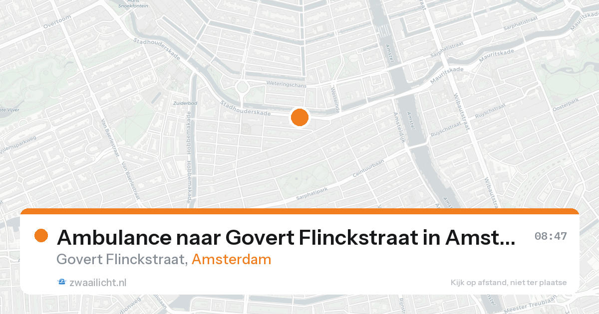 Ambulance naar Govert Flinckstraat in Amsterdam — 26 aug 2026