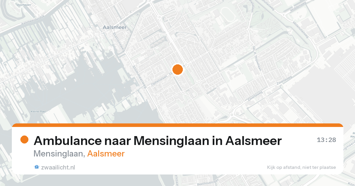 Ambulance naar Mensinglaan in Aalsmeer — 17 aug 2026