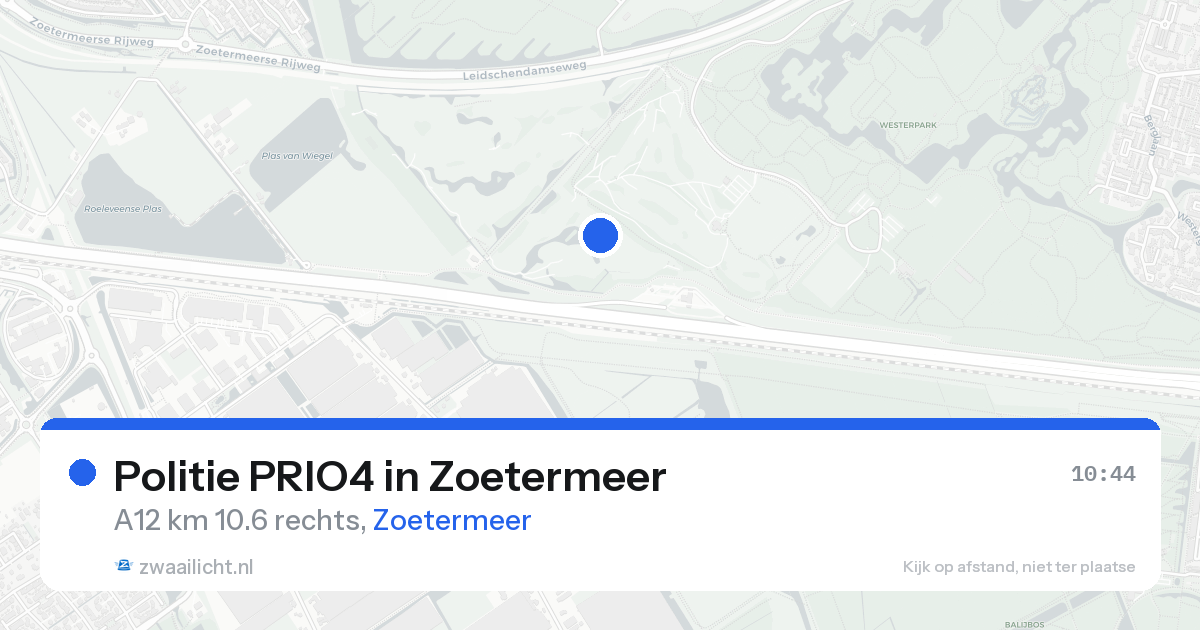 Politie PRIO4 in Zoetermeer — 23 aug 2026 | 🚨 Zwaailicht.nl