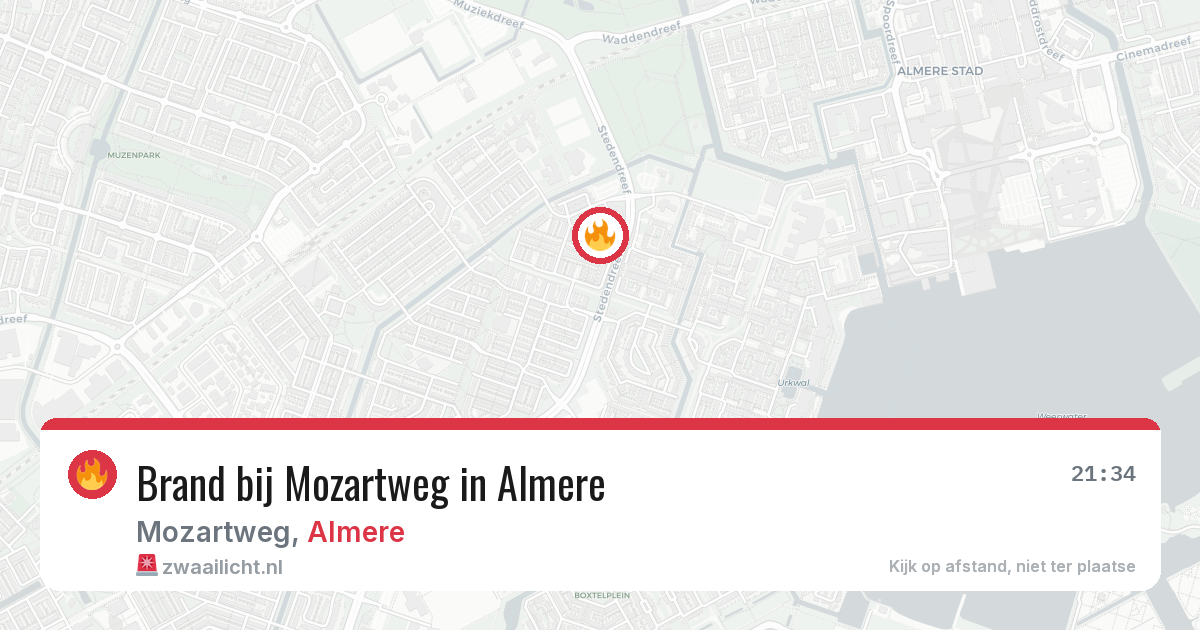 Brand bij Mozartweg in Almere — 3 jul 2026