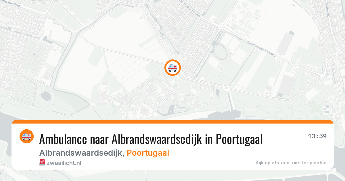 Ambulance naar Albrandswaardsedijk in Poortugaal — 30 jul 2026