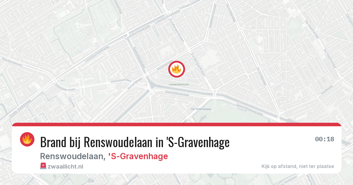 Brand bij Renswoudelaan in 'S-Gravenhage — 9 jul 2026