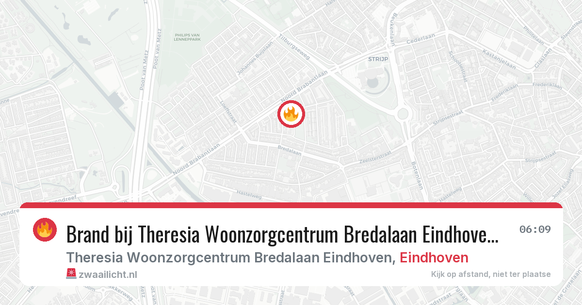 Brand bij Theresia Woonzorgcentrum Bredalaan Eindhoven in Eindhoven — 23 mei 2026
