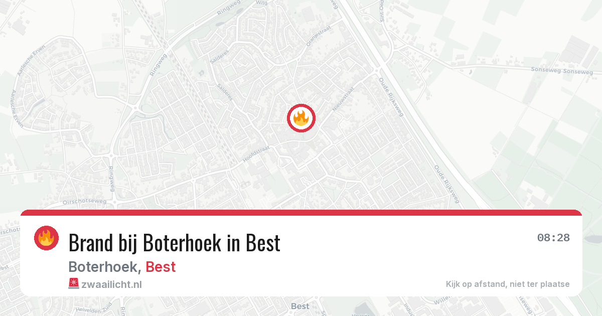 Brand bij Boterhoek in Best — 20 jun 2026