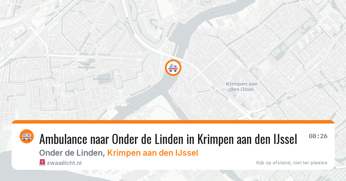 Ambulance naar Onder de Linden in Krimpen aan den IJssel — 11 apr 2026